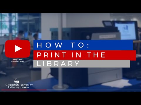 Gsu Library Printing