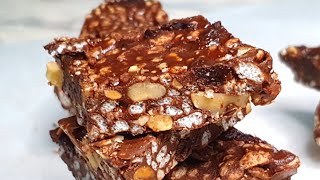 חטיף פצפוצי אורז ושוקולד מ-3 מרכיבים snack, rice crackers and chocolate  (ליהי קרויץ - מטבח בקלי קלות) - התמונה מוצגת ישירות מתוך אתר האינטרנט יוטיוב. זכויות היוצרים בתמונה שייכות ליוצרה. קישור קרדיט למקור התוכן נמצא בתוך דף הסרטון