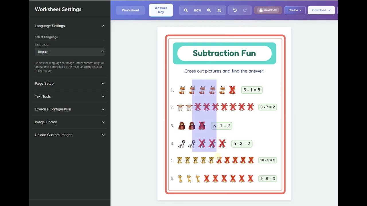 How to Create Subtraction Worksheets — Video Tutorial