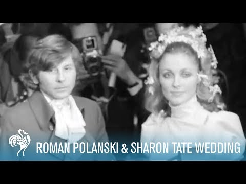 Roman Polanski & Sharon Tate: A Star Studded London Wedding (1968) | British Pathé