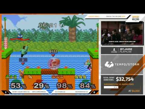 STR 2016 SSBM - Silent Wolf & Shroomed Vs. Colbol & dizzkidboogie Smash Melee Doubles Losers Finals