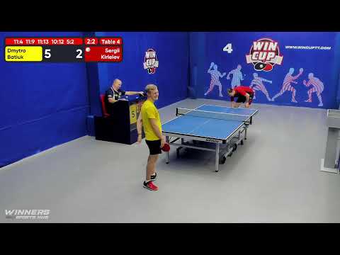 02:30  Бурдаков 2-3 Фащевский  /  03:00  Батюк 3-2 Киреев  стол 4  ЮГ-7  15.07.22