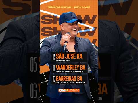 Agenda Da Semana dos próximos Shows.  @CeianMuniz na Bahia BA - onde vamos nos encontrar?