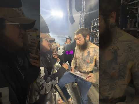 Post Malone & A Fan... 🥺 (Credit To @postycph On IG)