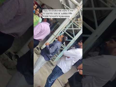 Vijay Devarakonda Votes in Hyderabad