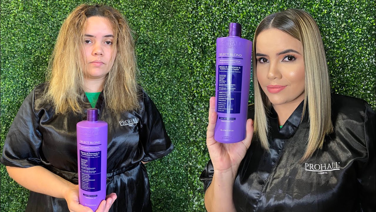 AULÃO: APRENDA A ALISAR CABELO LOIRO COM PROGRESSIVA SEM FORMOL SELECT BLOND DA PROHALL SEM AMARELAR