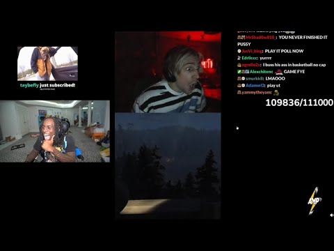 Kai Cenat reacts to xQc playing Fears of Fathom