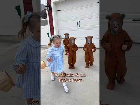 Goldilocks & the 3 Triplet Bears 👧🏼🐻🐻🐻 Happy Halloween!