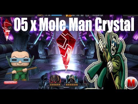 05 x 5 & 6 Star Mole Man Crystal Opening - Marvel Contest of Champions
