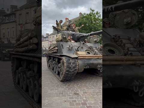 Fury Tank in Normandy 💥 #tank #tanks #sherman #usarmy #usa #normandy #dday #history #memory #fury
