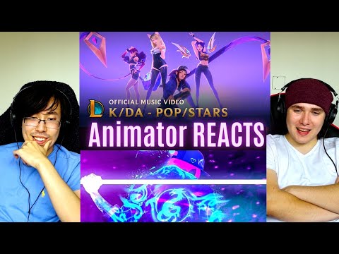 ANIMATOR REACTS to K/DA Popstars from League of Legends for the FIRST TIME
