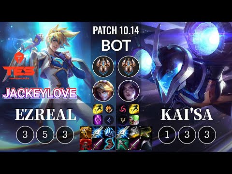 TES JackeyLove Ezreal vs Kai'Sa Bot - KR Patch 10.14