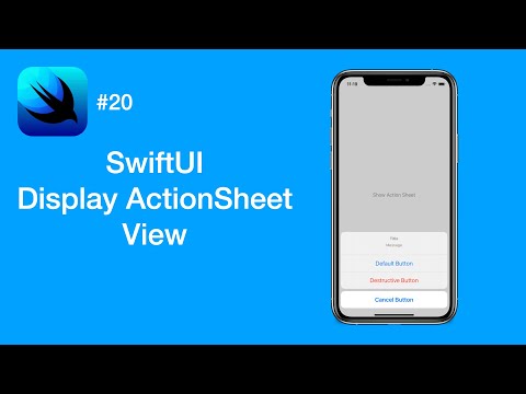 How to Display ActionSheet View - SwiftUI #20 - iOS Programming