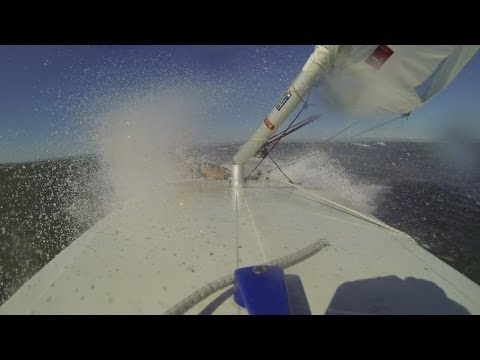 Laser sailing Broken mast