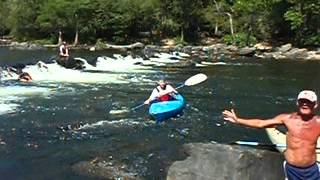 preview picture of video 'Kayaking the Lower Fork river waterfall'