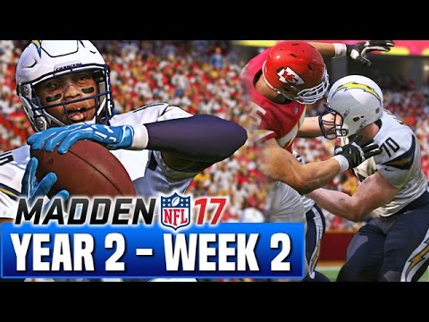 Madden 17 Chargers Franchise Year 2 - Week 2 @ Chiefs - Ep.25