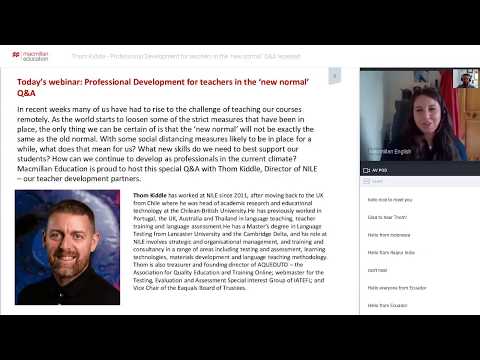 Macmillan Education ELT. 2020. Professional Development for Teachers In the “New Normal”.  Q&A.