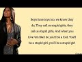 Jazmine Sullivan - Stupid Girl (lyrics)