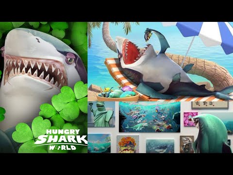 NEW GREAT WHITE SHARK ALL MOVIES COMPILATION ! - Hungry Shark World 10th
