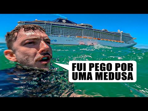 NADEI SOZINHO ATÉ UM NAVIO DE 400 METROS EM ALTO MAR