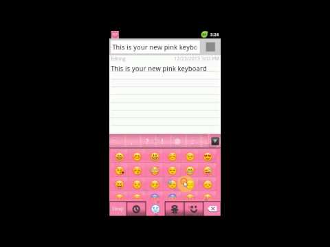 Pink Hearts Keyboard Theme Video