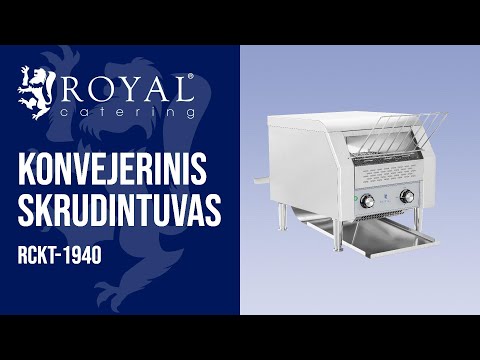 vaizdo įrašas - Konvejerinis skrudintuvas - 2200 W - 7 greičiai - 3 kaitinimo lygiai