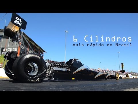 6 Cilindros mais rápido do Brasil - Dragster Light: 6.792@338km/h