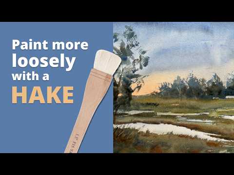A HAKE brush will help you paint LOOSE watercolour landscapes