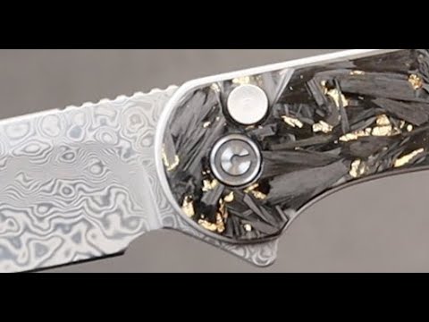 CIVIVI Shreds It! Elementum II Flipper in Shredded Carbon Fiber \u0026 Golden Shred. Damascus blade, more