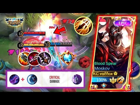 TOP GLOBAL MOSKOV GENDONG TIM HANYA DENGAN PAKAI BUILD ANDALAN PROPLAYER ??? MOBILE LEGENDS