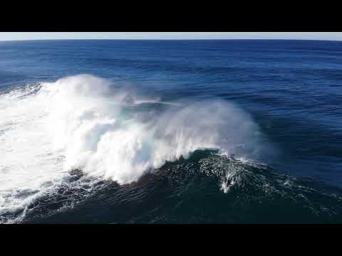 Drone footage ng pagpapaputok ng alon sa Forresters Left