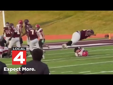 Kalamazoo high school football player recovering from broken spine after game injury