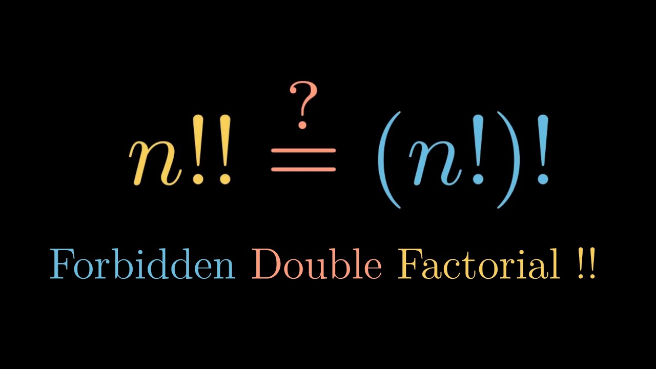 Why n!! is NOT (n!)!