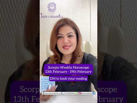 Scorpio | Vrischik | Weekly Horoscope | 13th-19th Feb 2024 | Astrology| Zodiac Sign | Heer Chhabriaa