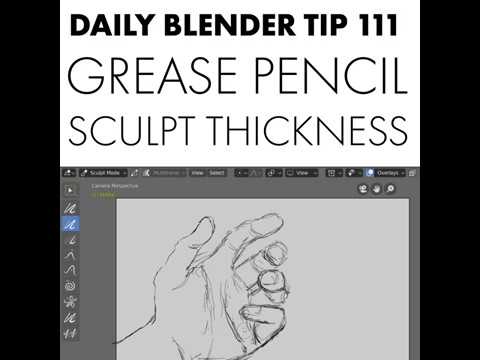Daily Blender Tip 111 - Grease Pencil Sculpt Stroke Thickness