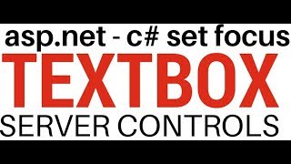 asp.net c# set focus textbox on web controls code behind