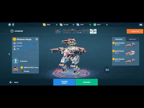 War Robots | I Got A Kitsune Harpy,1X Smuta Weapon,2X Spirit Razdor Wewpons![WR]