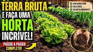 TRANSFORMEI TERRA BRUTA EM UMA LINDA HORTA! 🌱😱 | Veja Como Preparei o Terreno