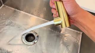 CREA Sink Faucet, Gold Kitchen Faucets with Pull Down Sprayer Review