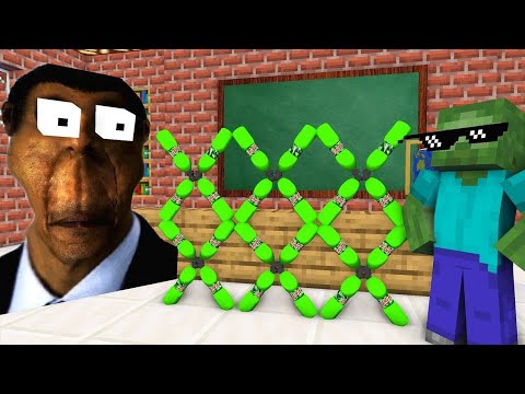 BABY MONSTERS OBUNGA FACE BOTTLE FLIP CHALLENGE - Minecraft Animation