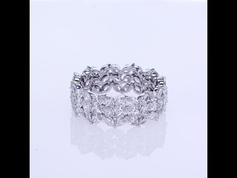 18KT WHITE GOLD MARQUISE DIAMOND COCKTAIL RING