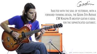 Video thumbnail for Godin 5th Avenue CW Kingpin II Electric Guitar (Cognac Burst, Includes Case) by grapevineguitarworks