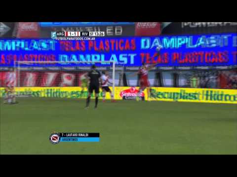 Gol de Rinaldi. Argentinos 1 River 1.Fecha 9. Primera División 2015.FPT