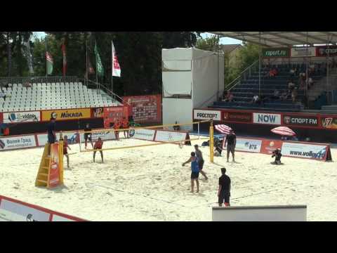 Beach Volleyball Russia championship 2014 Moscow Barsouk - Bogatov and Uraykin - Bolgov