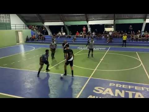 Monteiro vs. Santa Cruz full futsal match in Santa Rita.