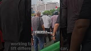 Passers-by free teen trapped under car in Jurong East accident