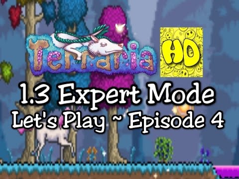 Terraria 1.3 Expert Mode Let's Play Ep4 (1.3 playthrough lets play)