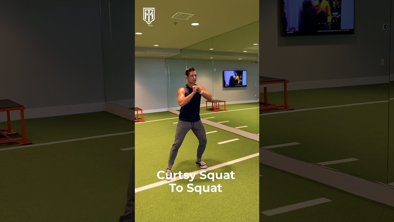 Curtsy Squat to Squat - YouTube