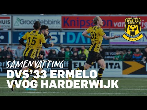 DERBY VAN DE VELUWE PROOI VOOR DVS | DVS'33 ERMELO - VVOG HARDERWIJK | Samenvatting - Derde Divisie