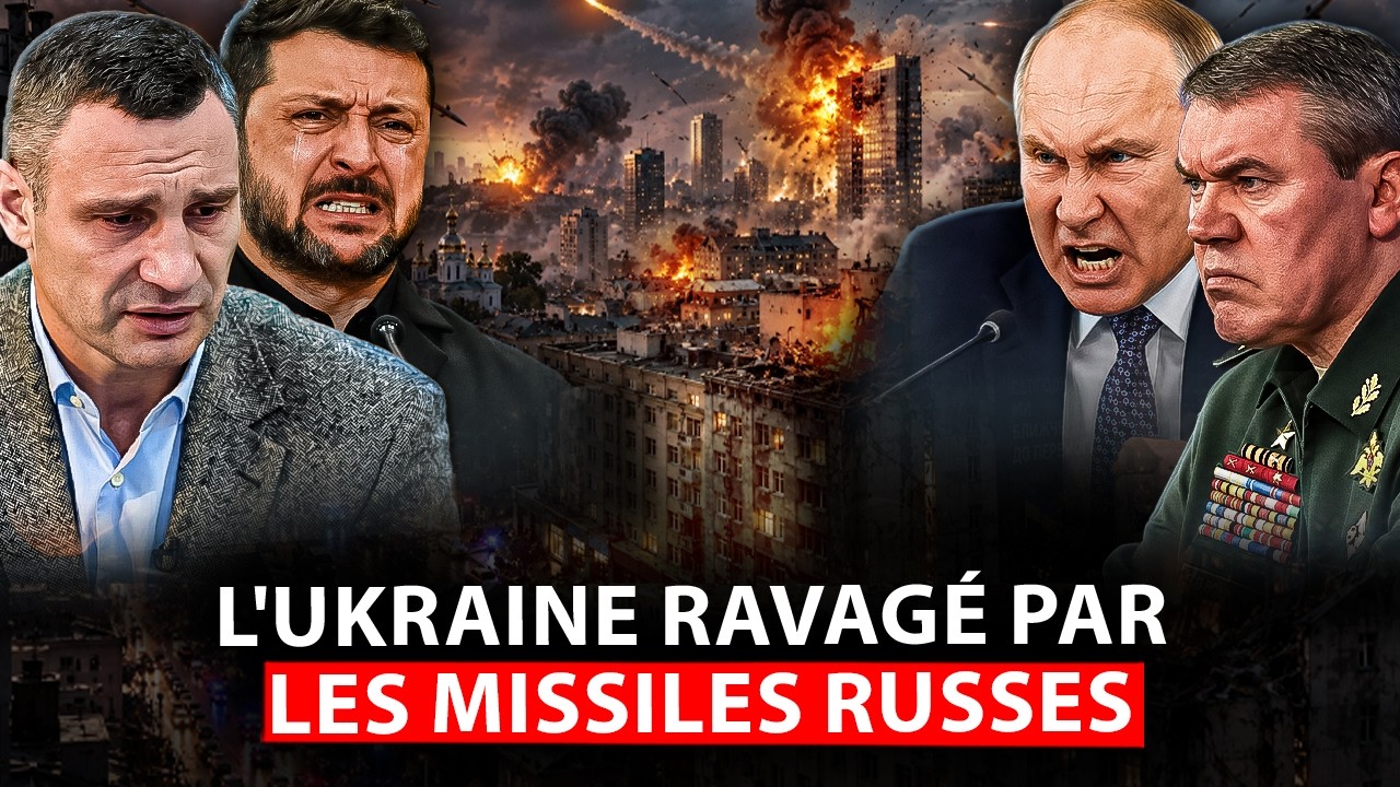 Kiev à genoux, les frappes massives ont tout rasé. On démasques les médias mensonges